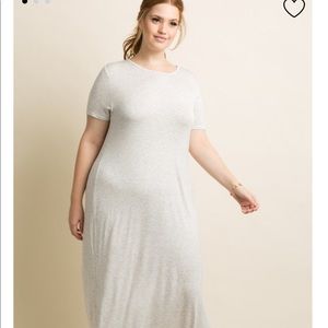 Heather Gray PinkBlush Maternity Dress